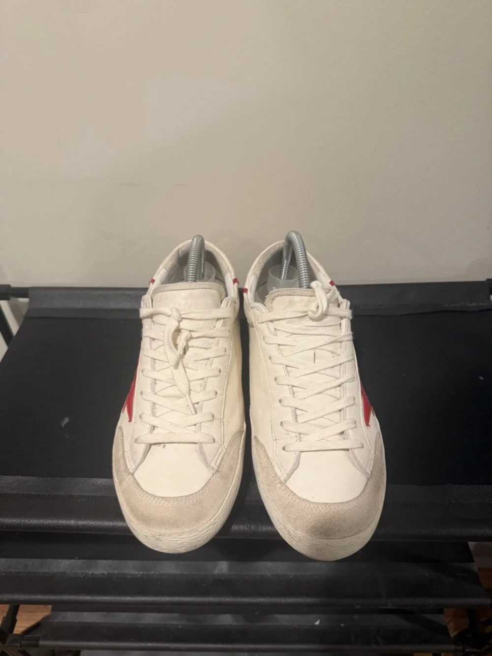 Golden Goose White Sneakers with Red Star - Picture 3 of 4